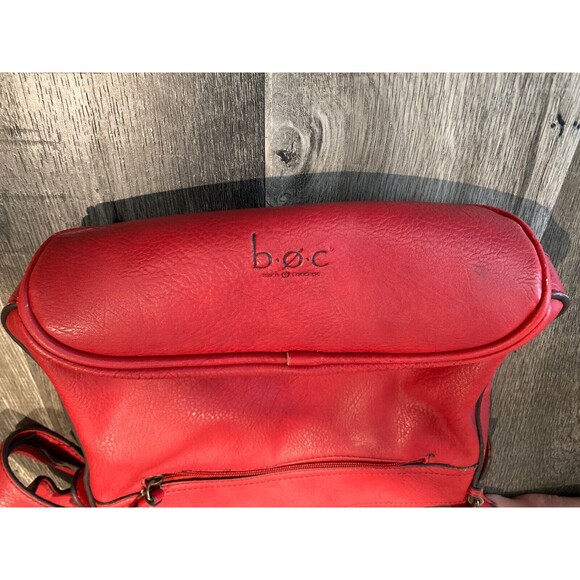 BOC Born Red Summer Faux Leather Shoulder Bag Crossbody Purse Adjustable Straps - Picture 4 of 8